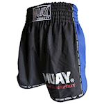 Muay Thai Short Micro Mesh - zwart/blauw