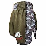 Muay Thai Short Micro Mesh - groen/camo grijs