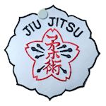 Jiu Jitsu Bloem Embleem - wit