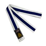Ronin Budoband dun gestreept - wit/blauw