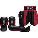 Muay Kickboks Set A'dam - zwart/rood