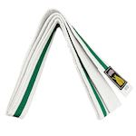 Ronin Budoband dik gestreept - wit/groen