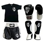Ronin Tiger-Line Kids Kickboks Set Luxe - zwart/wit