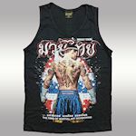 Muay Singlet Muay Thai The King zwart